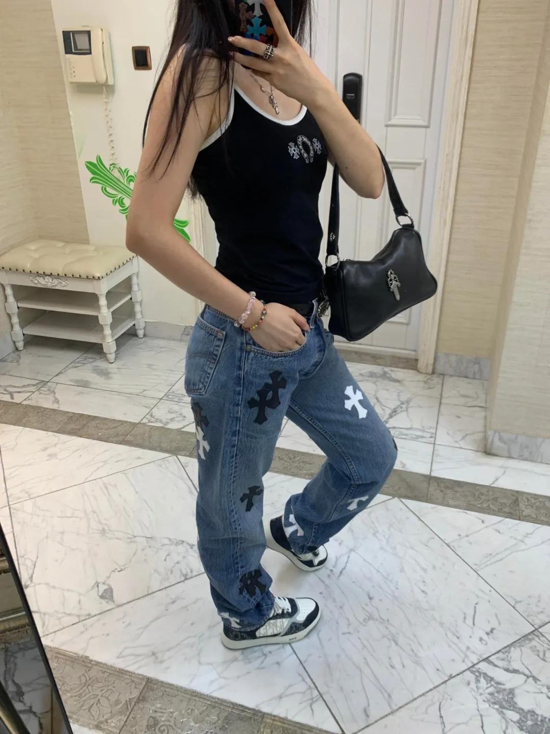 🔘『 』 🔘 𝐂𝐡𝐫𝐨𝐦𝐞 𝐇𝐞𝐚𝐫𝐭 26SS Classic Black White